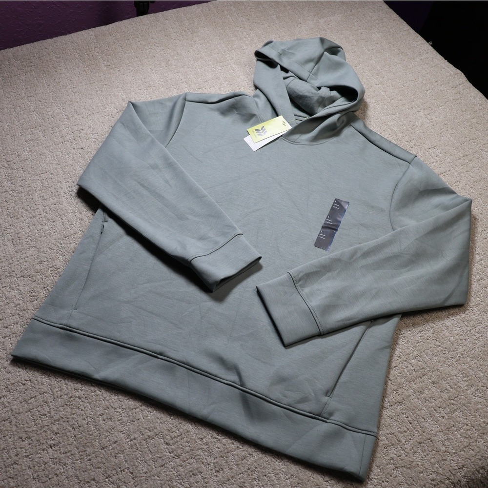 All in Motion Sleek Spacer Pullover Hoodie Olive Green Large TT-012